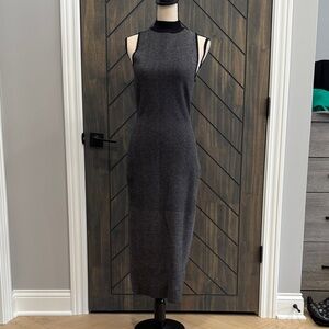 Express Mock Neck Sleeveless Sweater Midi Dress